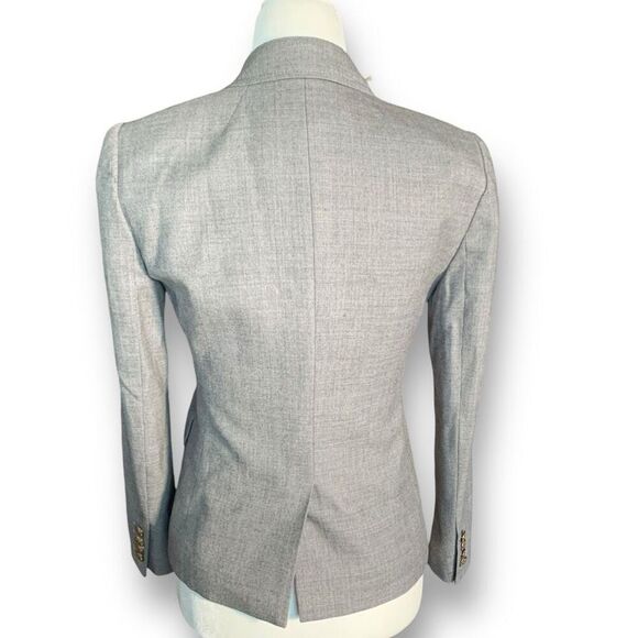 J.Crew Schoolboy Heather Gray Wool Blend Tailored Blazer Jacket 2 Petite - Picture 7 of 12